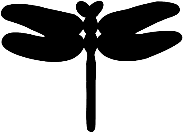 Dragonfly silhouette vinyl sticker. Customize on line.  Animals Insects Fish 004-1075  